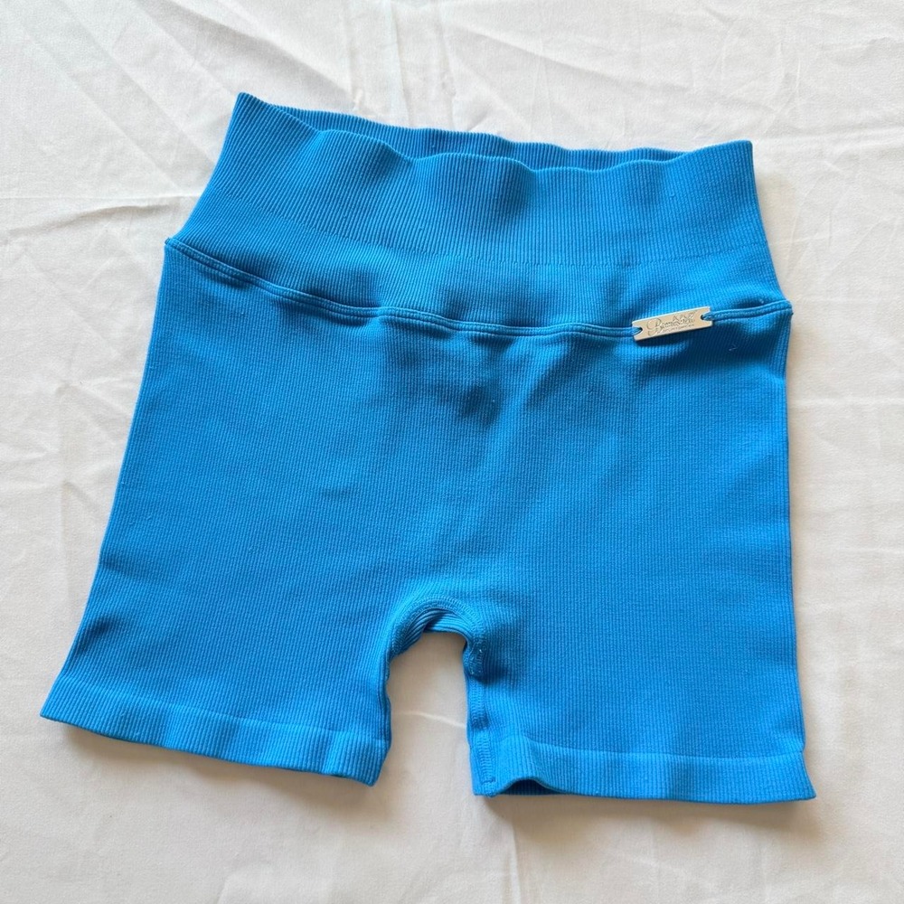 Bombshell Sportswear Women's XS Blue High Waist Seamless Biker Shorts